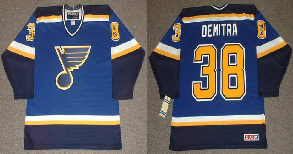 2019 Men St.Louis Blues 38 Demitra blue CCM NHL jerseys